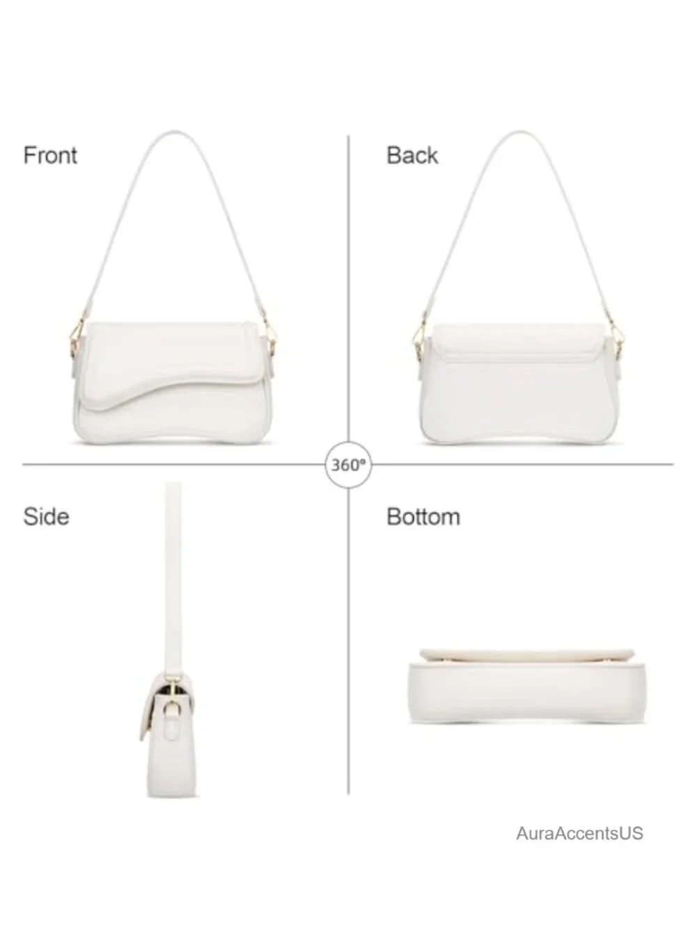 Small Hobo Shoulder Bag for Women Faux Leather Crossbody Purse Detachable Chain